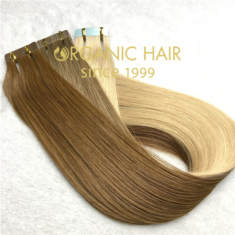 High quality double drawn tape in hair extensions C55